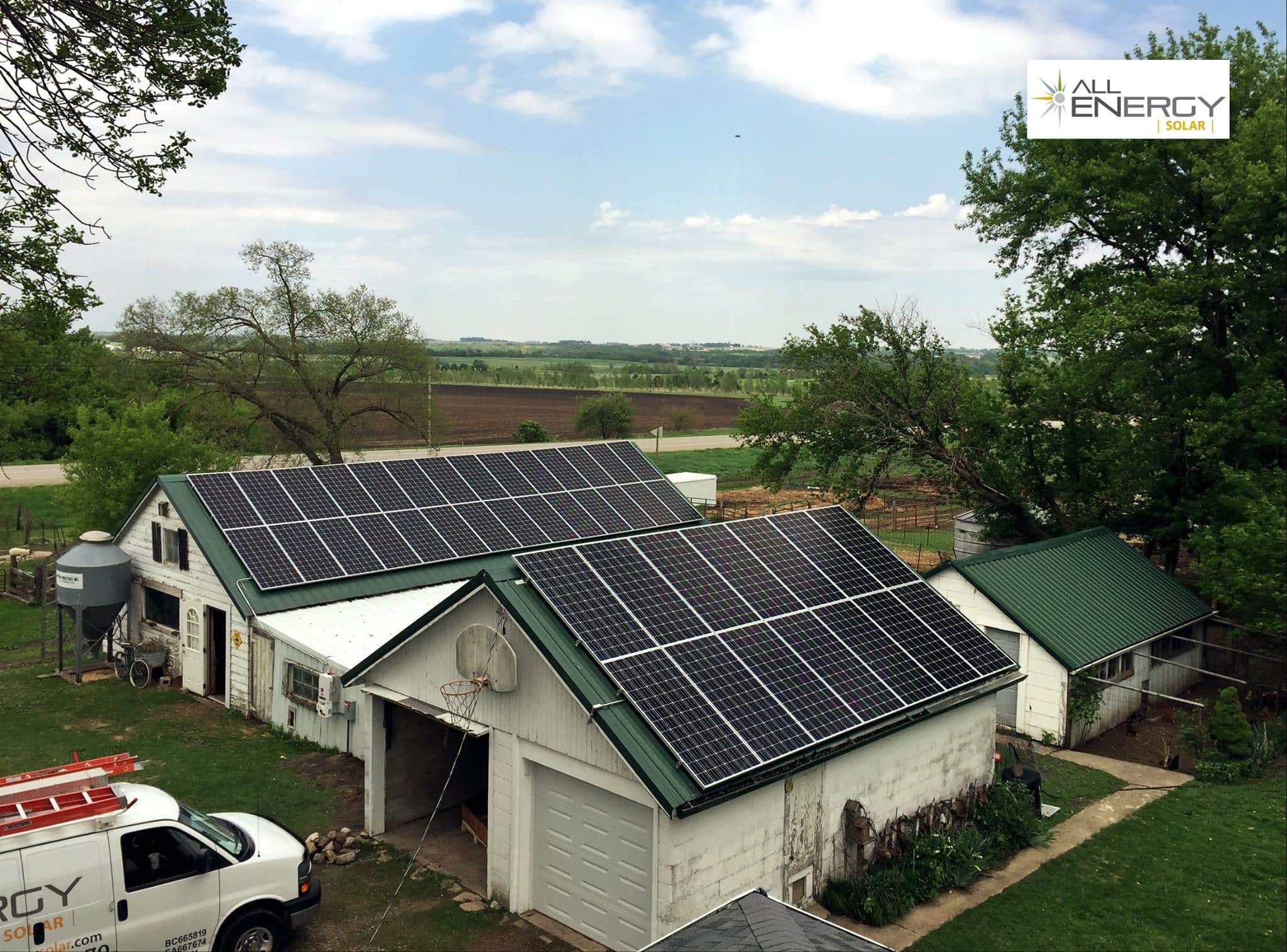 Sheep Shed Marion Iowa Solar Installation - All Energy Solar